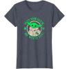 imageStar Wars St Patricks Day Grogu May The Luck Be With You TShirtHeather Blue