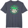 imageStar Wars St Patricks Day Grogu May The Luck Be With You TShirtHeather Blue