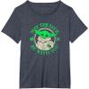 imageStar Wars St Patricks Day Grogu May The Luck Be With You TShirtHeather Blue