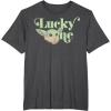 imageStar Wars The Mandalorian St Patricks The Child Lucky One TShirtDark Heather Grey