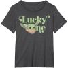 imageStar Wars The Mandalorian St Patricks The Child Lucky One TShirtDark Heather Grey