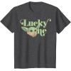 imageStar Wars The Mandalorian St Patricks The Child Lucky One TShirtDark Heather Grey