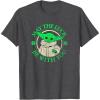 imageStar Wars St Patricks Day Grogu May The Luck Be With You TShirtDark Heather Grey