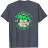 imageStar Wars St Patricks Day Grogu May The Luck Be With You TShirtHeather Blue