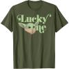 imageStar Wars The Mandalorian St Patricks The Child Lucky One TShirtOlive Green