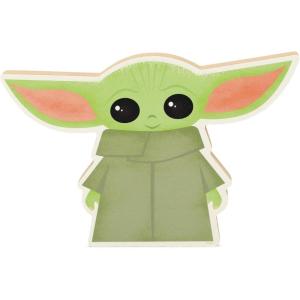 imageDisney Star Wars Baby Yoda Shelf Sitter Decor  Chunky Wood Block Cutout for Kids Bedroom Play Room or OfficeGreen