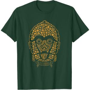 imageNEW Star Wars St Patricks Day Clover Fill Droid C3PO TShirtDark Green