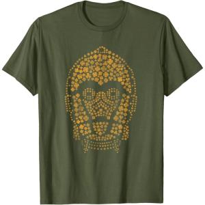 imageNEW Star Wars St Patricks Day Clover Fill Droid C3PO TShirtOlive Green