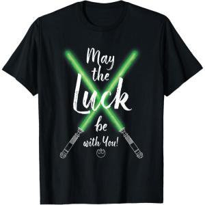 imageNEW Star Wars St Patricks Sabers May the Luck be with You TShirtBlack