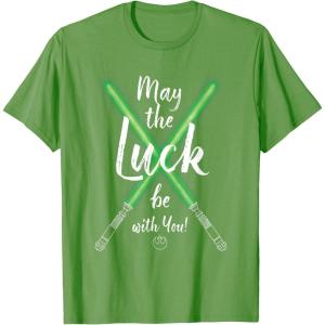 imageNEW Star Wars St Patricks Sabers May the Luck be with You TShirtGrass Green