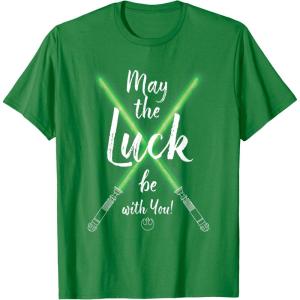 imageNEW Star Wars St Patricks Sabers May the Luck be with You TShirtKelly Green