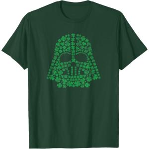 imageStar Wars Darth Vader Green Shamrocks St Patricks Day TShirtDark Green