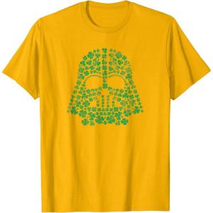 imageStar Wars Darth Vader Green Shamrocks St Patricks Day TShirtGolden Yellow