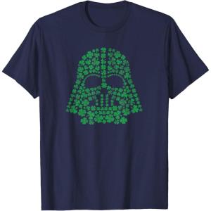 imageStar Wars Darth Vader Green Shamrocks St Patricks Day TShirtNavy Blue