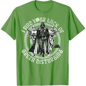 imageStar Wars Darth Vader Lack Green St Patricks Day Disney TShirtGrass Green