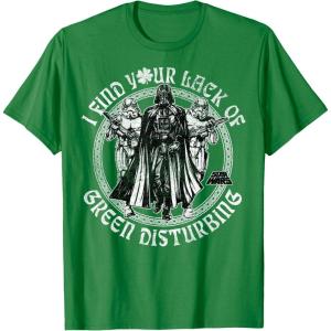 imageStar Wars Darth Vader Lack Green St Patricks Day Disney TShirtKelly Green