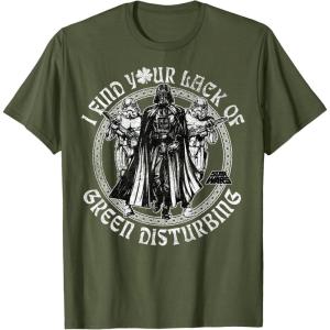 imageStar Wars Darth Vader Lack Green St Patricks Day Disney TShirtOlive Green