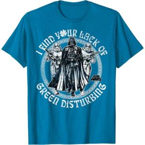 imageStar Wars Darth Vader Lack Green St Patricks Day Disney TShirtSapphire Blue