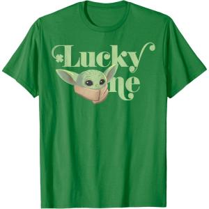 imageStar Wars The Mandalorian St Patricks The Child Lucky One TShirtKelly Green
