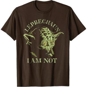 imageStar Wars Yoda Leprechaun I Am Not St Patricks Day TShirtBrown
