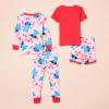 imageAmazon Essentials Disney  Marvel  Star Wars Babies Toddlers and Girls Pajama Set 4Piece Previously Spotted ZebraStitch Hugs