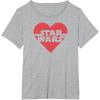 imageStar Wars  Heart Logo TShirtHeather Grey