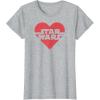 imageStar Wars  Heart Logo TShirtHeather Grey