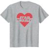 imageStar Wars  Heart Logo TShirtHeather Grey