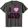 imageStar Wars Classic I HEART Fanatic True Love Graphic TShirt TShirtAsphalt Grey