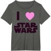 imageStar Wars Classic I HEART Fanatic True Love Graphic TShirt TShirtAsphalt Grey
