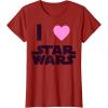 imageStar Wars Classic I HEART Fanatic True Love Graphic TShirt TShirtCranberry Red
