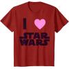 imageStar Wars Classic I HEART Fanatic True Love Graphic TShirt TShirtCranberry Red