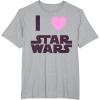 imageStar Wars Classic I HEART Fanatic True Love Graphic TShirt TShirtHeather Grey