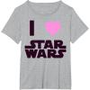 imageStar Wars Classic I HEART Fanatic True Love Graphic TShirt TShirtHeather Grey