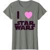 imageStar Wars Classic I HEART Fanatic True Love Graphic TShirt TShirtOlive Heather