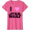 imageStar Wars Classic I HEART Fanatic True Love Graphic TShirt TShirtPink Heather