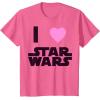 imageStar Wars Classic I HEART Fanatic True Love Graphic TShirt TShirtPink Heather