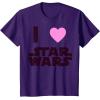 imageStar Wars Classic I HEART Fanatic True Love Graphic TShirt TShirtPurple