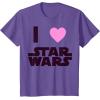imageStar Wars Classic I HEART Fanatic True Love Graphic TShirt TShirtPurple Heather