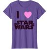 imageStar Wars Classic I HEART Fanatic True Love Graphic TShirt TShirtPurple Heather