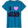 imageStar Wars Classic I HEART Fanatic True Love Graphic TShirt TShirtSapphire Blue