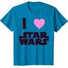 imageStar Wars Classic I HEART Fanatic True Love Graphic TShirt TShirtSapphire Blue