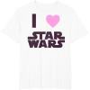 imageStar Wars Classic I HEART Fanatic True Love Graphic TShirt TShirtWhite