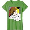 imageStar Wars Couple Valentines Leia I Love You Pop Art Disney TShirtGrass Green