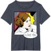 imageStar Wars Couple Valentines Leia I Love You Pop Art Disney TShirtHeather Blue