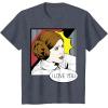 imageStar Wars Couple Valentines Leia I Love You Pop Art Disney TShirtHeather Blue