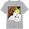 imageStar Wars Couple Valentines Leia I Love You Pop Art Disney TShirtHeather Grey