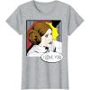 imageStar Wars Couple Valentines Leia I Love You Pop Art Disney TShirtHeather Grey
