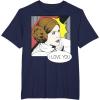 imageStar Wars Couple Valentines Leia I Love You Pop Art Disney TShirtNavy Blue