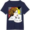 imageStar Wars Couple Valentines Leia I Love You Pop Art Disney TShirtNavy Blue